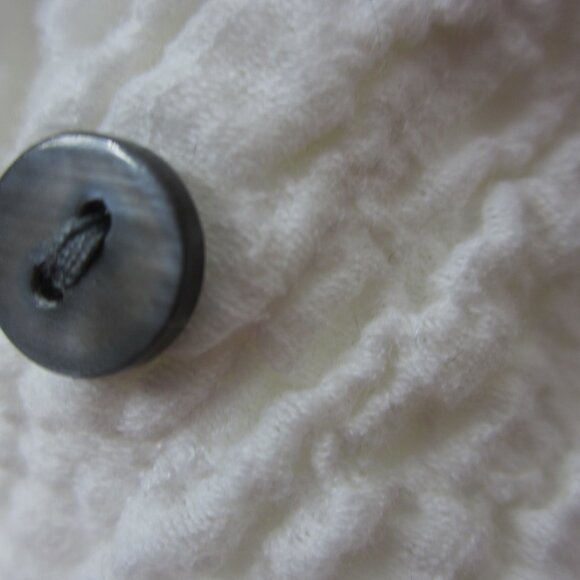 Habitat Womens Large Ivory White LS Cotton Blend Button Shirt Relaxed Stretchy - Picture 9 of 13